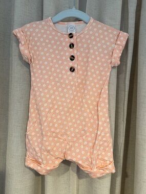 Lou Lou & Company 6-12M Floral Button-Front Baby Romper